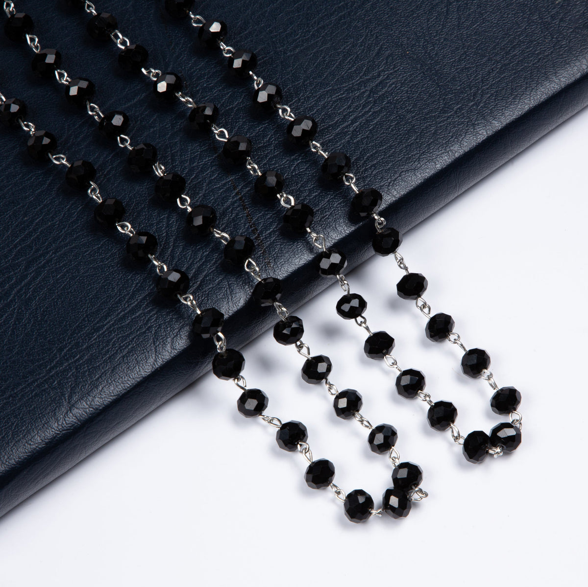 Crystal Beaded Chain Necklace N1163