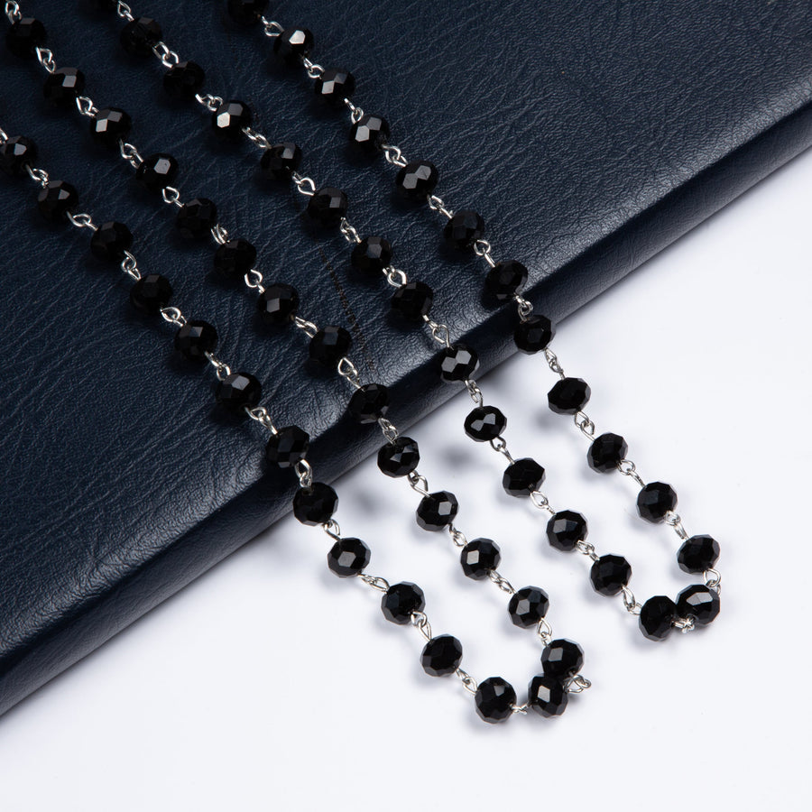 Crystal Beaded Chain Necklace N1163
