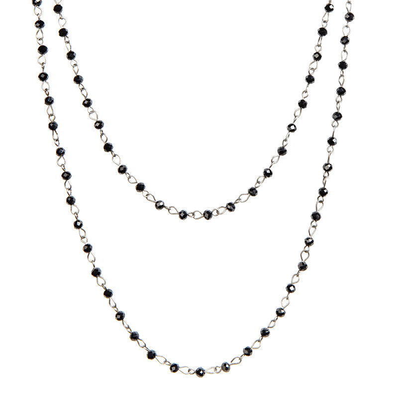 Crystal Beaded Chain Necklace N1163