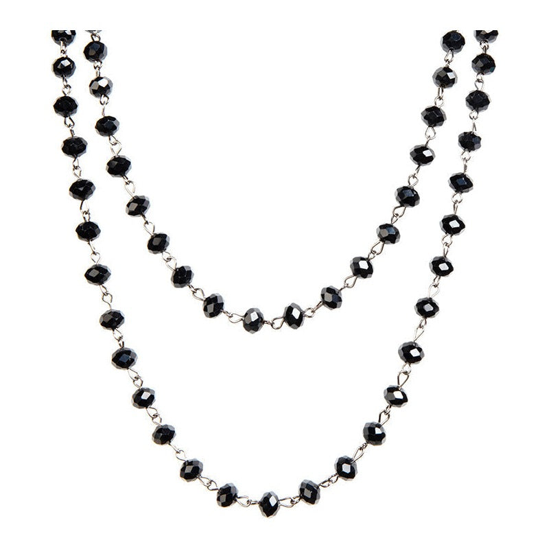 Crystal Beaded Chain Necklace N1163