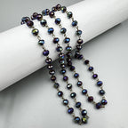 Crystal Beaded Chain Necklace N1163