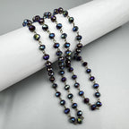Crystal Beaded Chain Necklace N1163