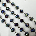 Crystal Beaded Chain Necklace N1163