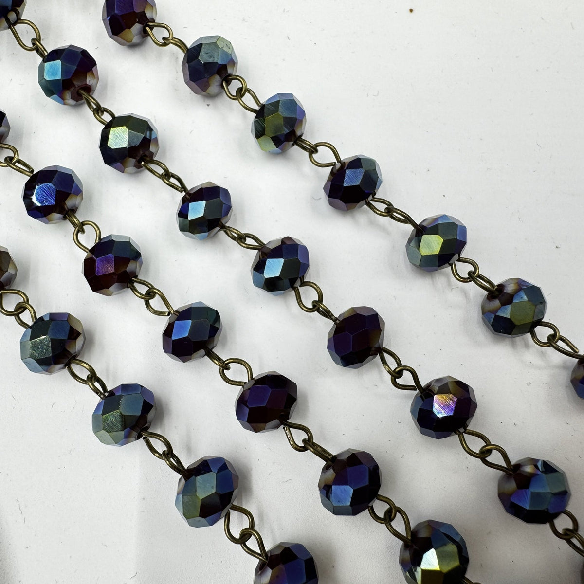 Crystal Beaded Chain Necklace N1163
