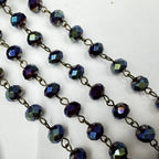 Crystal Beaded Chain Necklace N1163