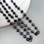 Crystal Beaded Chain Necklace N1163
