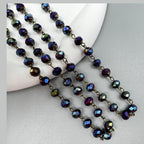Crystal Beaded Chain Necklace N1163