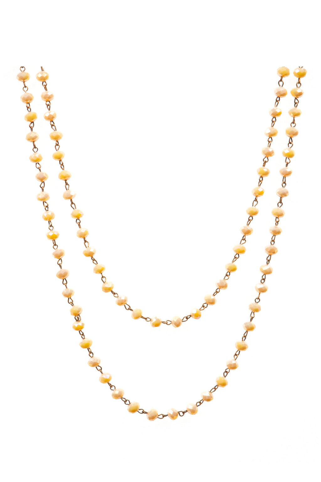 Crystal Beaded Chain Necklace N1163