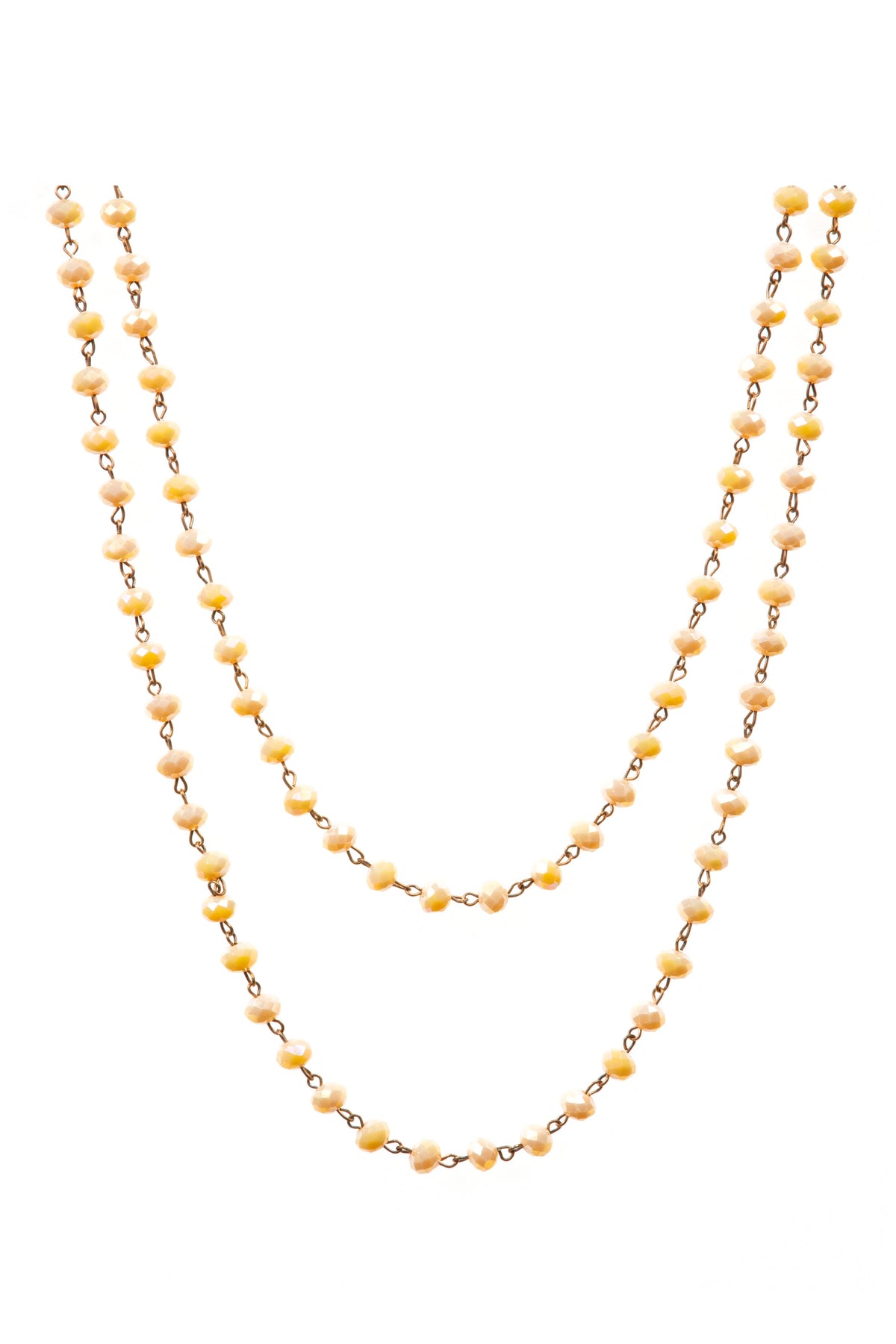 Crystal Beaded Chain Necklace N1163