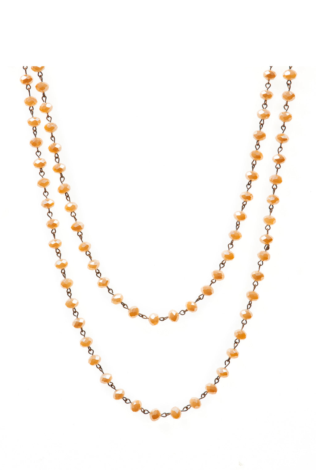 Crystal Beads Chain Necklace N1163-156-CR