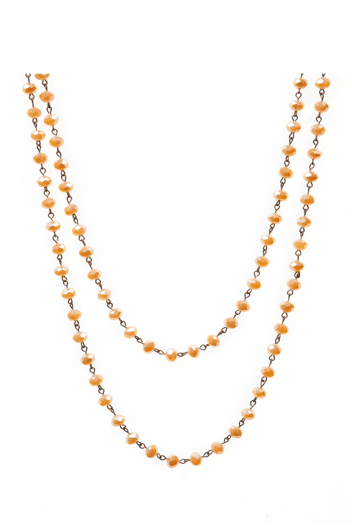 Crystal Beaded Chain Necklace N1163