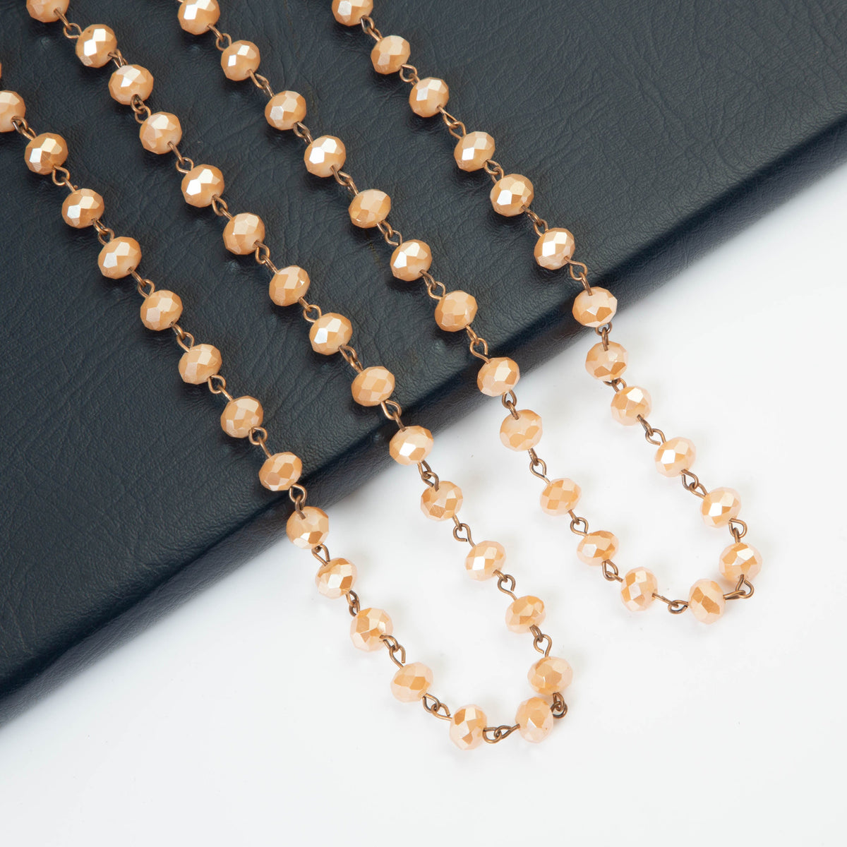 Crystal Beaded Chain Necklace N1163