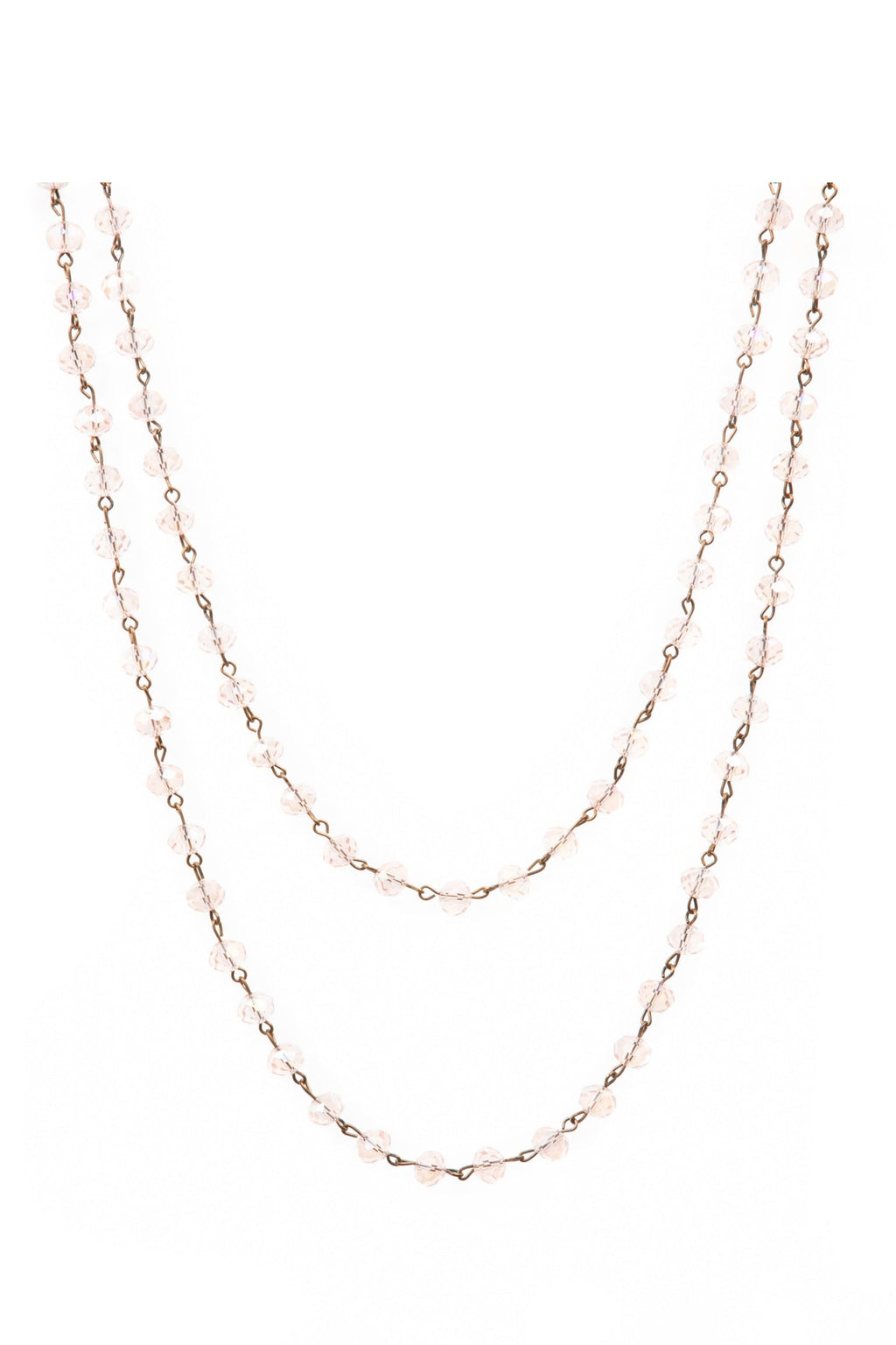 Crystal Beaded Chain Necklace N1163