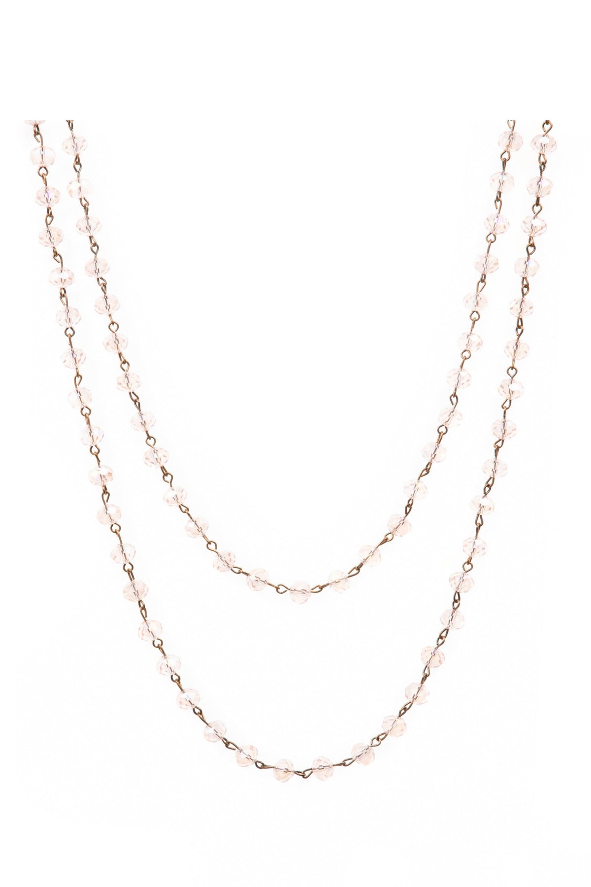 Crystal Beaded Chain Necklace N1163