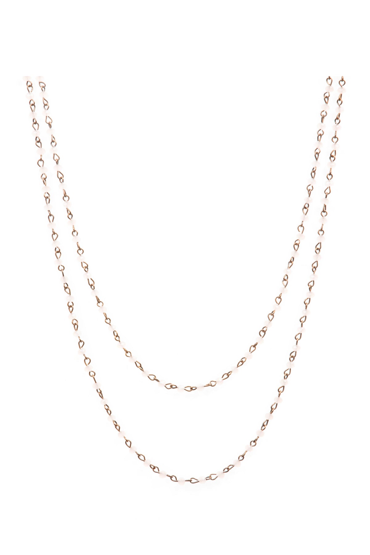 Crystal Beaded Chain Necklace N1163