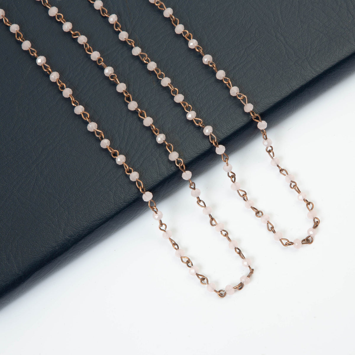 Crystal Beaded Chain Necklace N1163