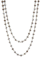 Crystal Beaded Chain Necklace N1163