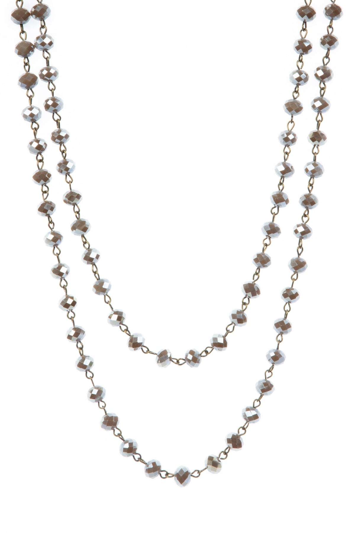 Crystal Beaded Chain Necklace N1163