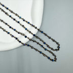 Crystal Beaded Chain Necklace N1163