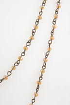 Crystal Beaded Chain Necklace N1163-24-Bronze - view 4