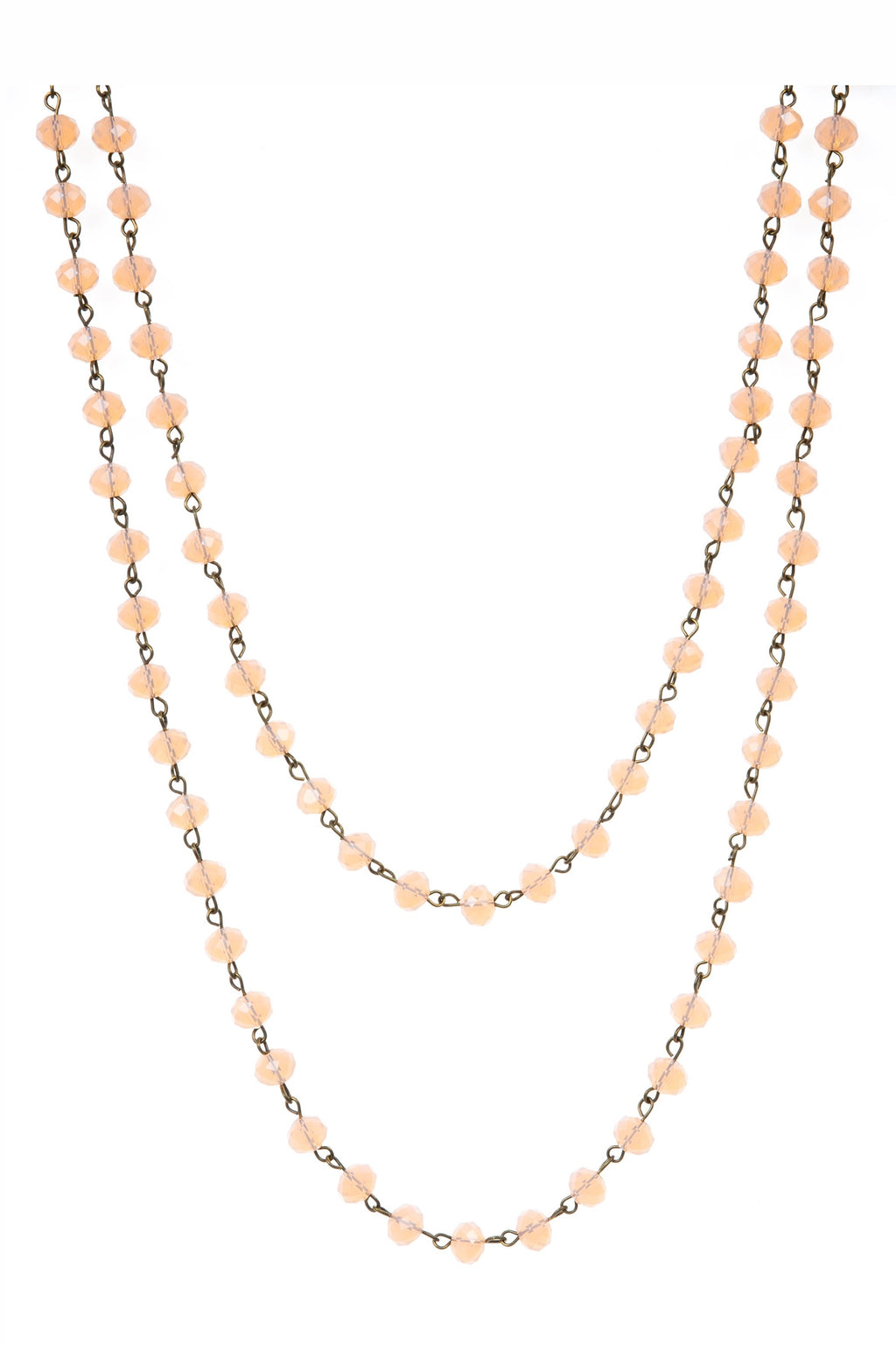 Crystal Beaded Chain Necklace N1163