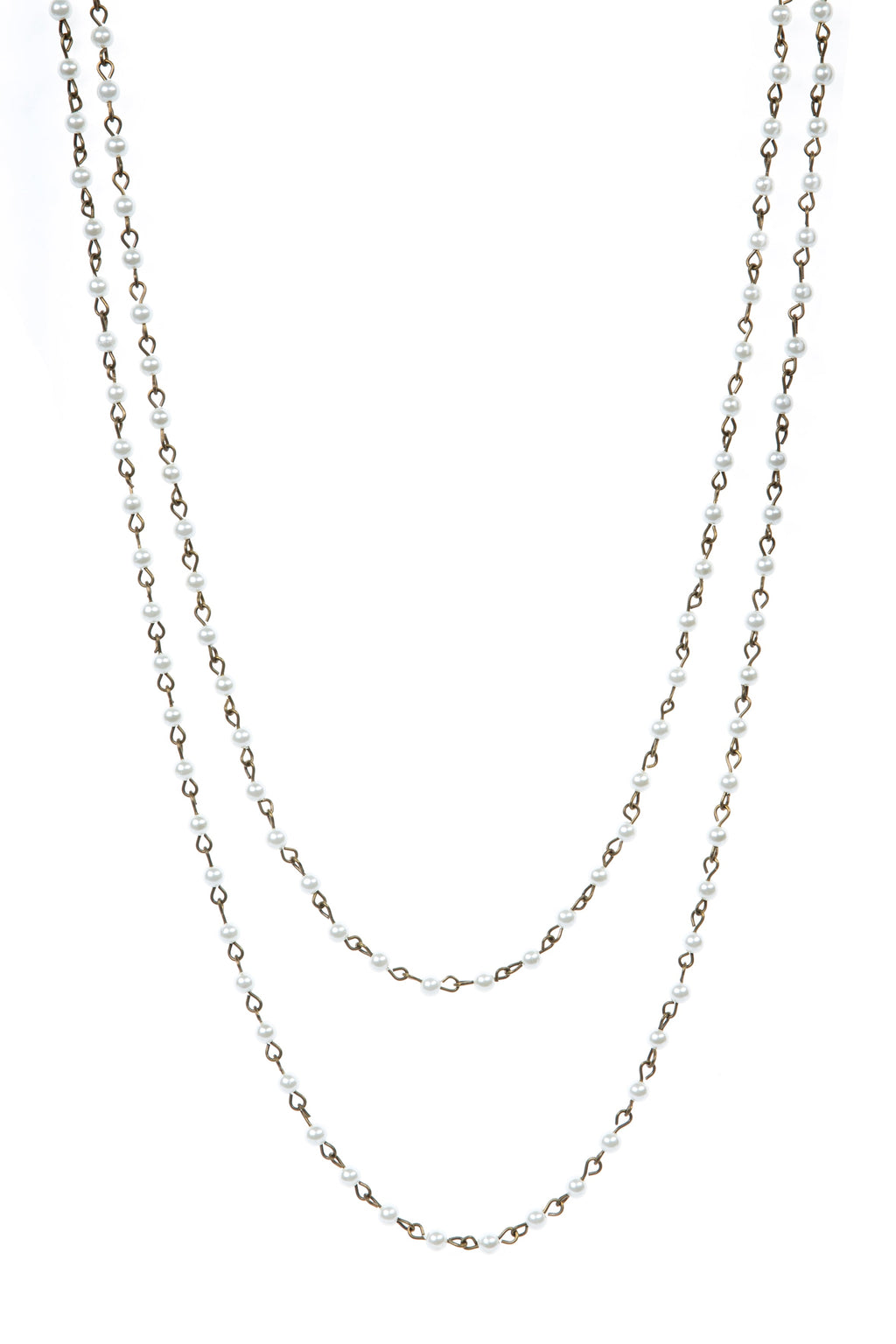 Crystal Beaded Chain Necklace N1163