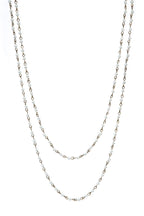 Crystal Beaded Chain Necklace N1163