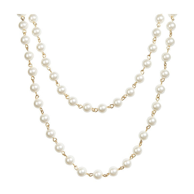 Crystal Beaded Chain Necklace N1163