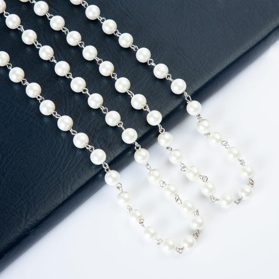 Crystal Beaded Chain Necklace N1163