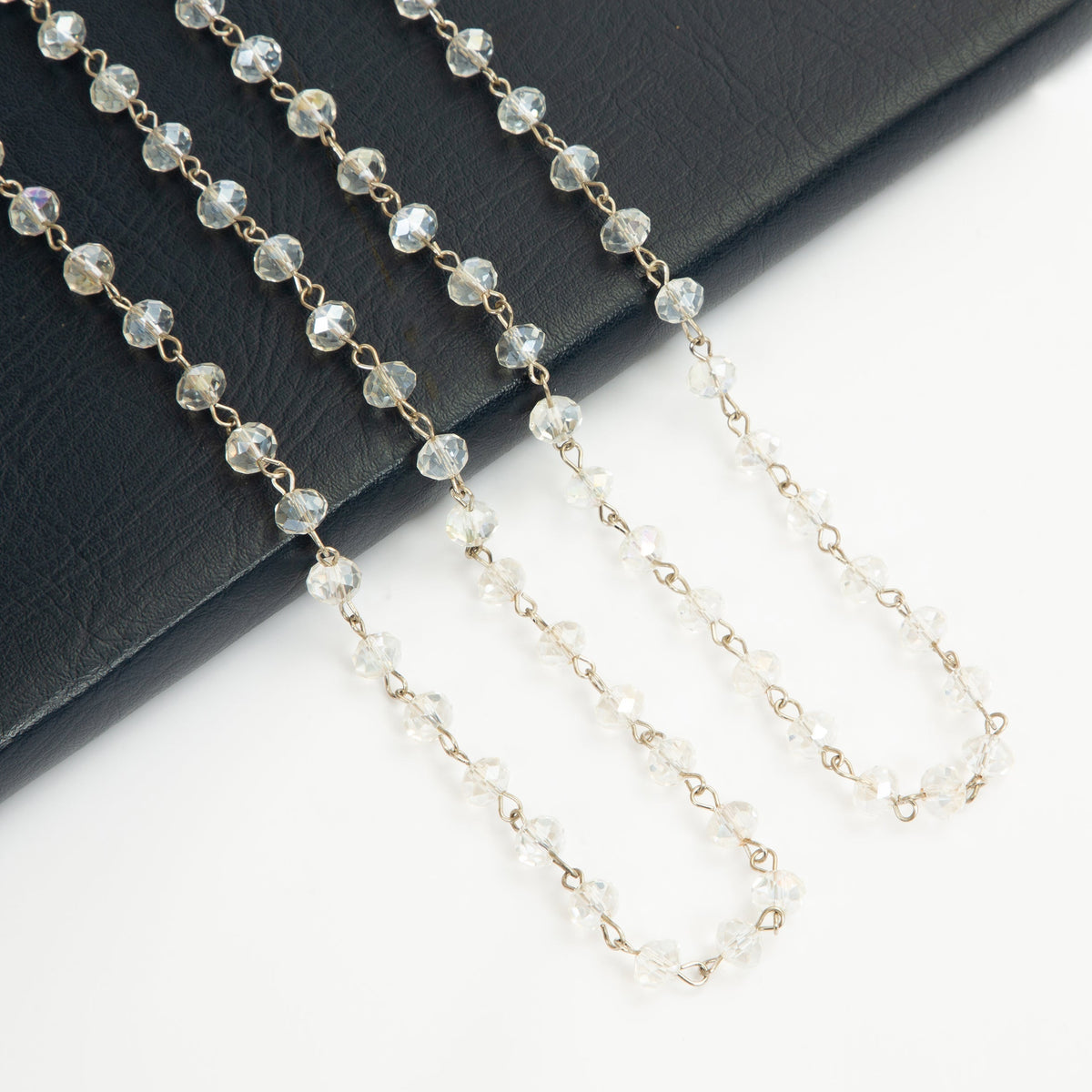 Crystal Beaded Chain Necklace N1163