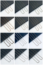 Crystal Beaded Chain Necklace N1163