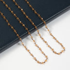 Crystal Beaded Chain Necklace N1163