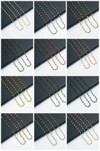 Crystal Beaded Chain Necklace N1163
