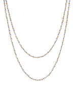 Crystal Beaded Chain Necklace N1163