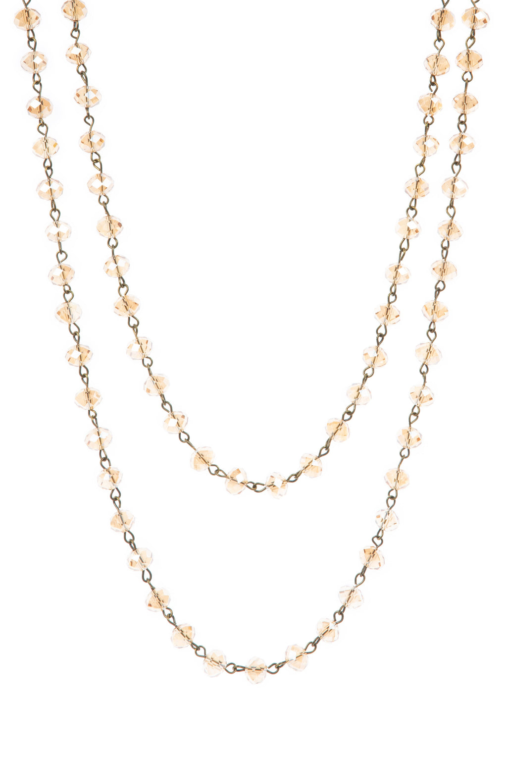 Crystal Beaded Chain Necklace N1163