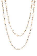 Crystal Beaded Chain Necklace N1163