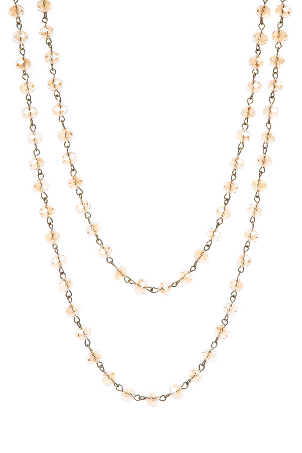 Crystal Beaded Chain Necklace N1163