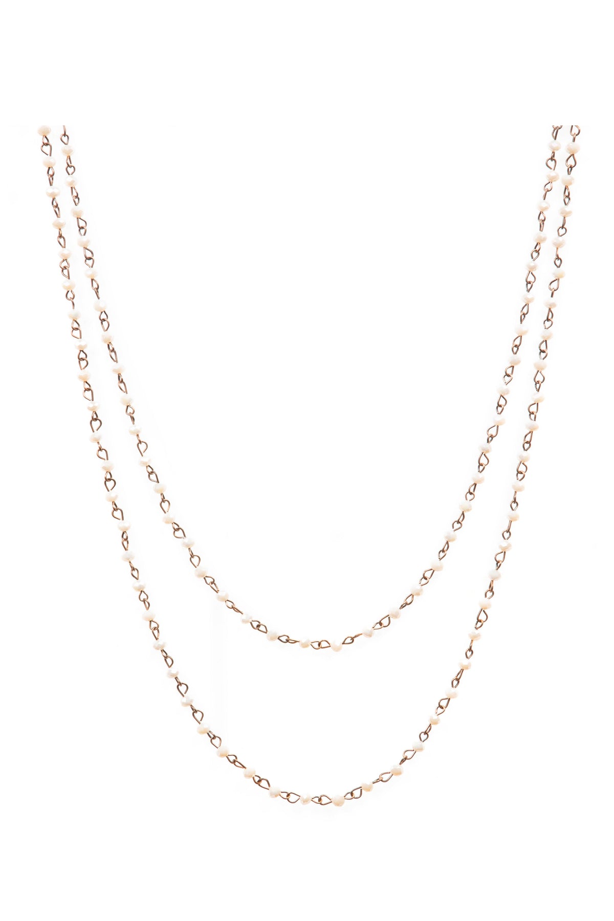 Crystal Beaded Chain Necklace N1163