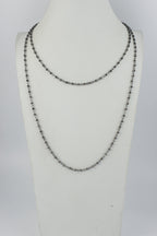 Crystal Beaded Chain Necklace N1163