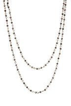 Crystal Beaded Chain Necklace N1163-65-BZ - view 3