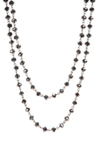 Crystal Beaded Chain Necklace N1163-65-BZ - view 4