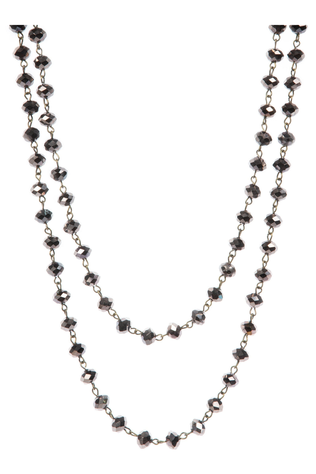 Crystal Beaded Chain Necklace N1163