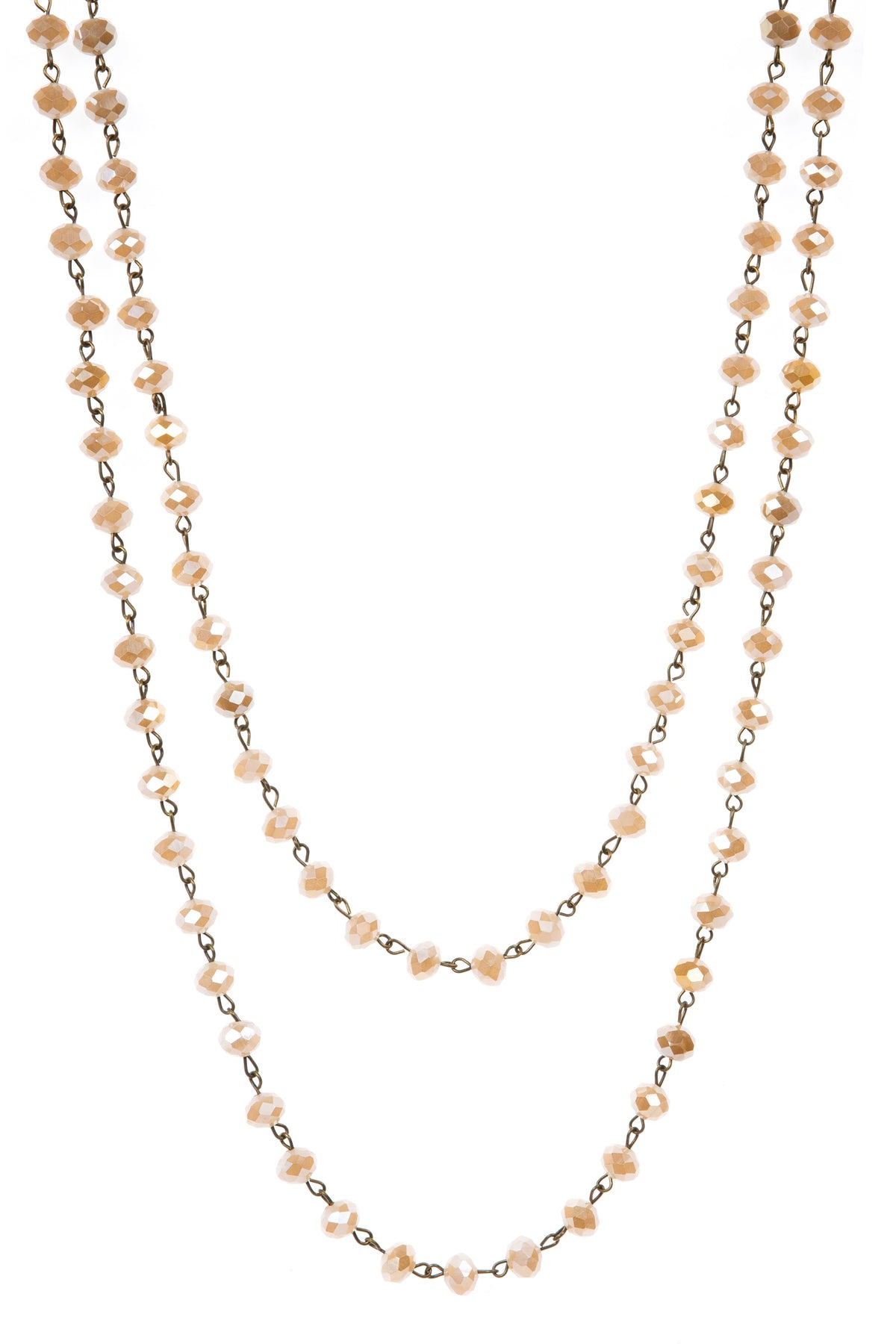 Crystal Beaded Chain Necklace N1163
