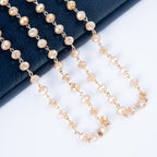 Crystal Beaded Chain Necklace N1163