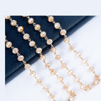 Crystal Beaded Chain Necklace N1163