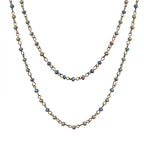Crystal Beaded Chain Necklace N1163