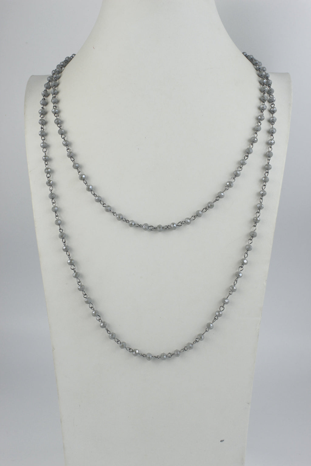 Crystal Beaded Chain Necklace N1163