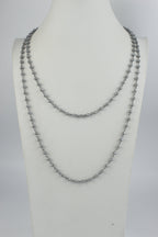 Crystal Beaded Chain Necklace N1163