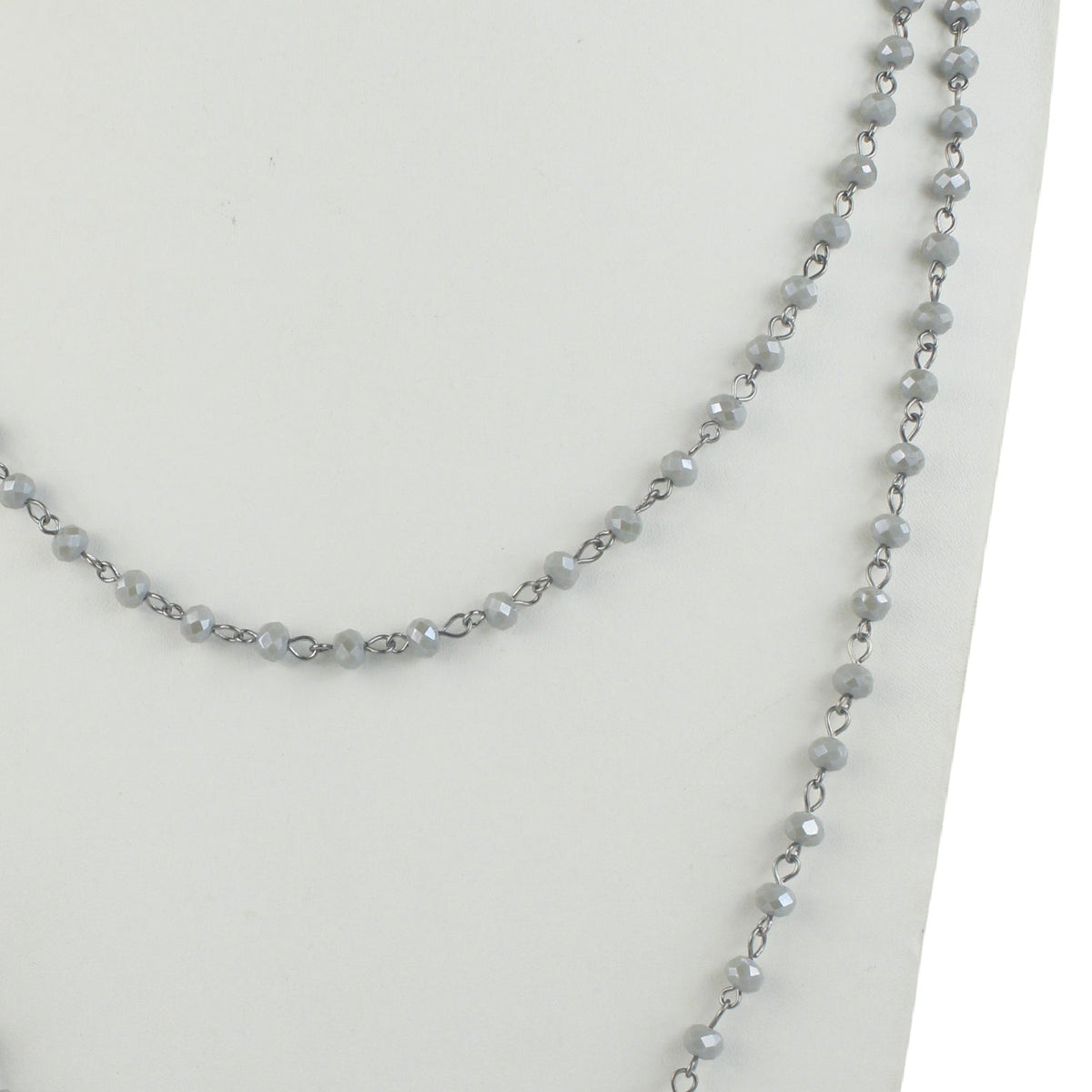 Crystal Beaded Chain Necklace N1163