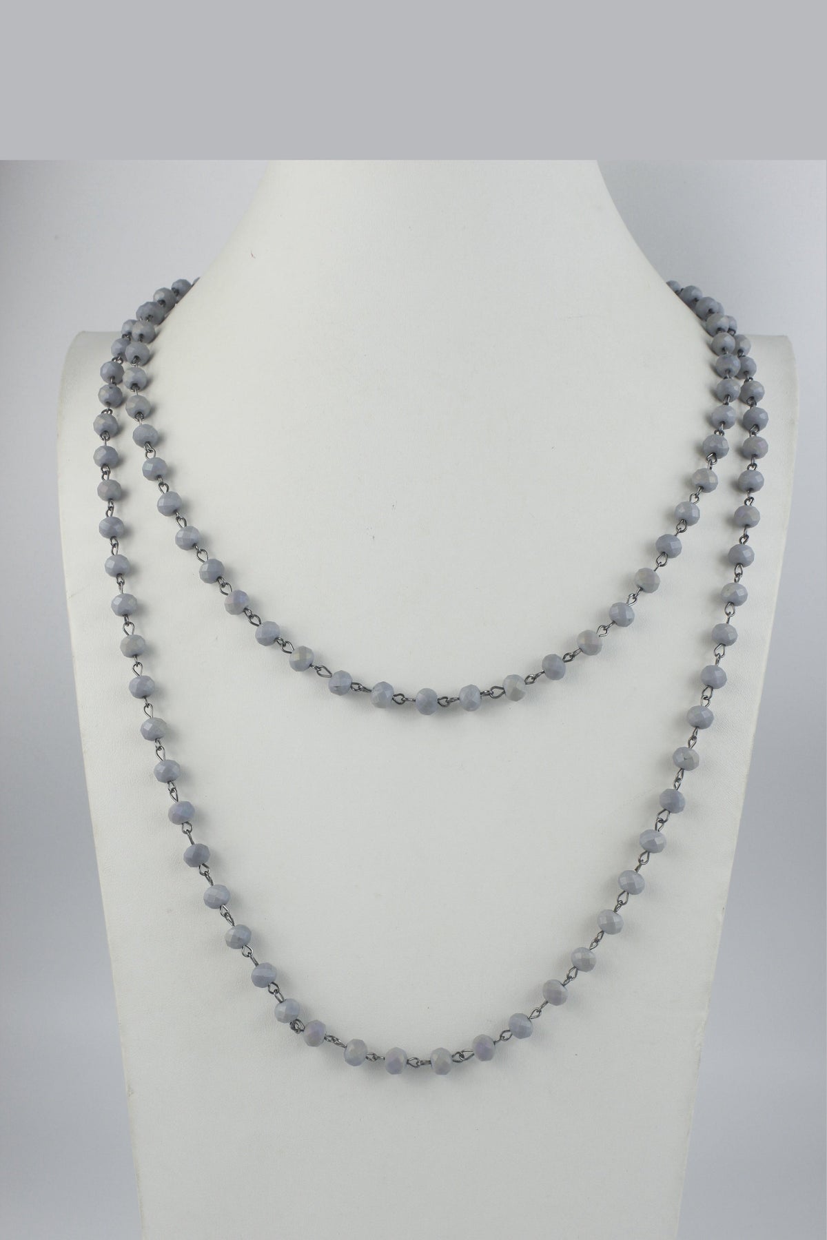 Crystal Beaded Chain Necklace N1163
